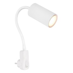 57911DPW APLIQUE FOCO PARED ENCHUFABLE 1xGU10 25W 230V BLANCO ROBBY GLOBO