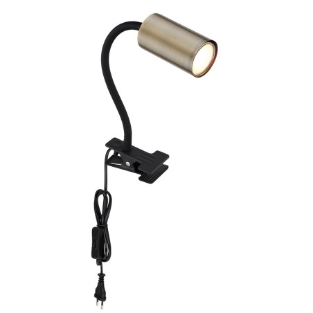 57911KM APLIQUE FOCO PARED PINZA ENCHUFABLE 1xGU10 25W 230V LATON ROBBY GLOBO