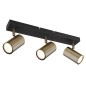 57911-3M REGLETA 3 FOCOS 3xGU10 25W 230V LATON ANTIGUO ROBBY GLOBO