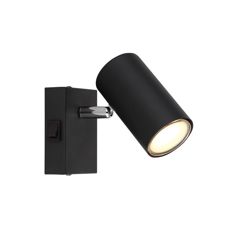 57911-1B FOCO METAL 1xGU10 25W 230V NEGRO ROBBY GLOBO