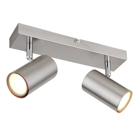 57911-2 REGLETA 2 FOCOS 2xGU10 35W 230V NIQUEL ROBBY GLOBO