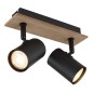 57905-2 FOCO TECHO LED 2xGU10 35W IP20 MADERA Y NEGRO LINCA GLOBO