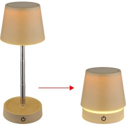 58446S LAMPARA SOBREMESA 1,2W 3000K 30Lm REGULABLE BATERIA ARENA CARLOS GLOBO