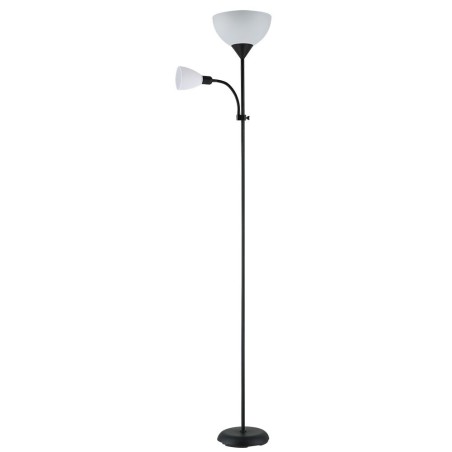 135542009 LAMPARA DE PIE RIGEL E27+E14 C-LECTOR NEGRA FABRILAMP