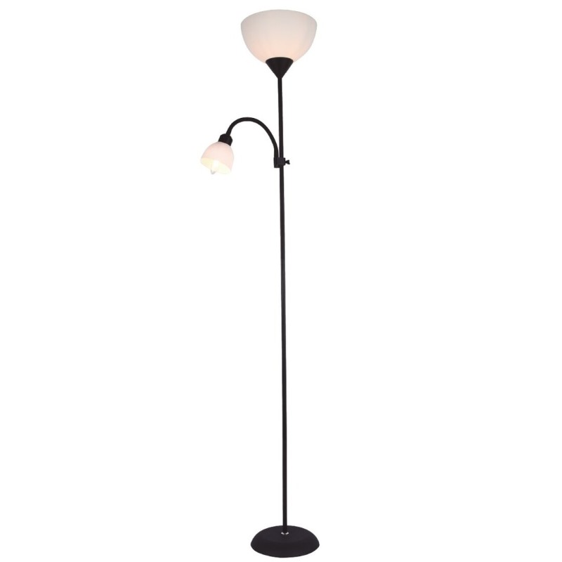 204400043 LÁMPARA DE PIE E27 CON LUZ DE LECTURA E14 1760mm NEGRO NAWIS GSC 204400043 LÁMPARA DE PIE E27 CON LUZ DE LECTURA E14 1760mm NEGRO NAWIS GSC