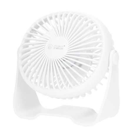 300010019 MINI VENTILADOR SOBREMESA USB 3W Ø15CM BLANCO ALUA GSC