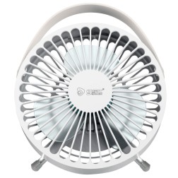 300010028 MINI VENTILADOR SOBREMESA USB 5W Ø14CM BLANCO TAPRI GSC