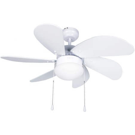300005075 VENTILADOR TECHO LARDE 2XE27 Ø82 6 ASPAS DC BLANCO GSC