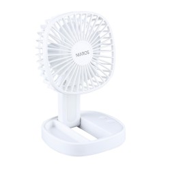 300040001 MINI VENTILADOR DE MANO PLEGABLE CON LUZ USB RECARGABLE BLANCO COOBER NIAROS