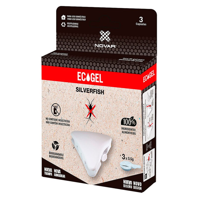 4050 TRAMPA TRIANGULAR + 3 CAPSULAS SILVERFISH NOVAR