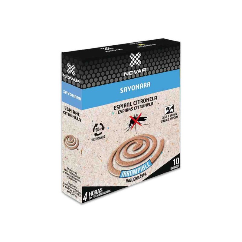 4063 PACK 10uds ESPIRAL CITRONELLA SAYONARA NOVAR
