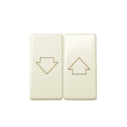 27028-32 TECLA DOBLE PARA PERSIANAS MARFIL