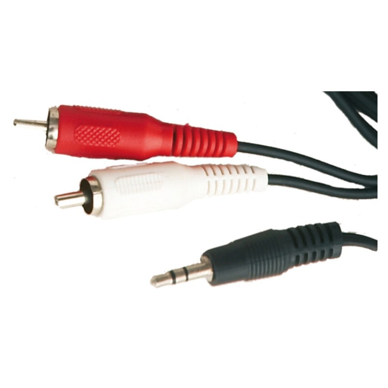 2600931 ESTEREO MACHO 3-5mm A 2 RCA MACHO