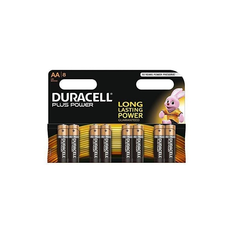 8 x PILA ALCALINA LR06 AA DURACELL PLUS POWER