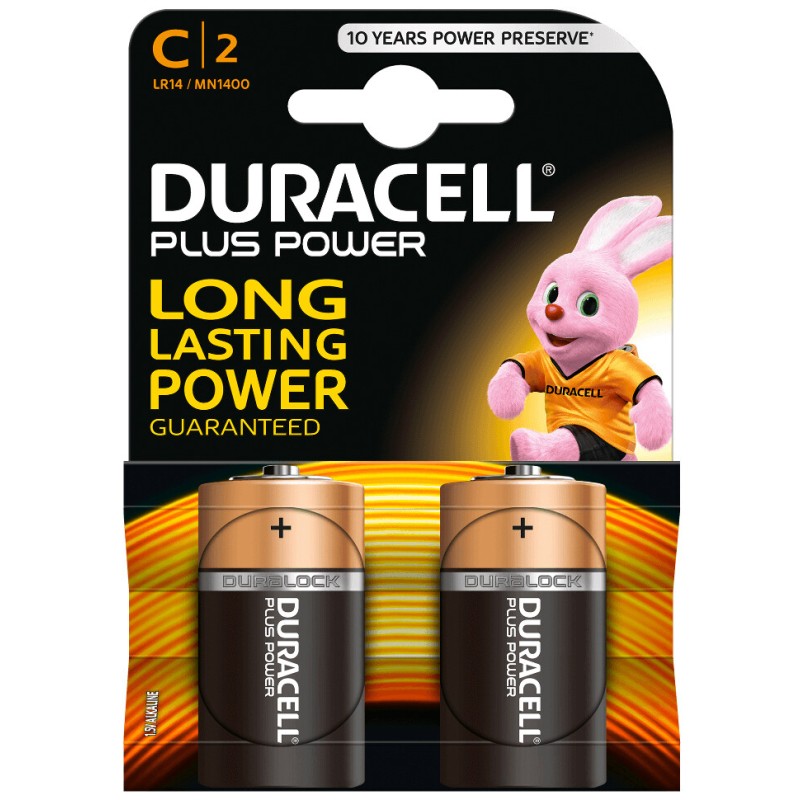 2 x PILA ALCALINA LR14 C DURACELL PLUS