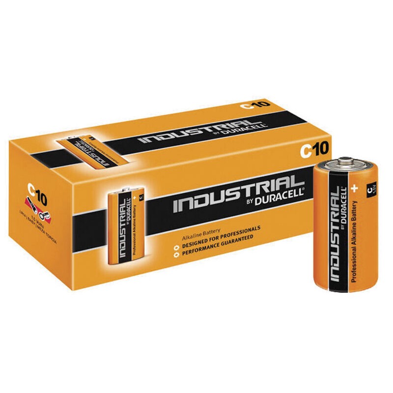 10ud PILA ALCALINA R14 C INDUSTRIAL DURACELL