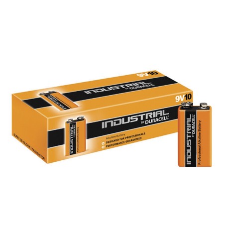 10ud PILA ALCALINA 6LR61 9V INDUSTRIAL DURACELL