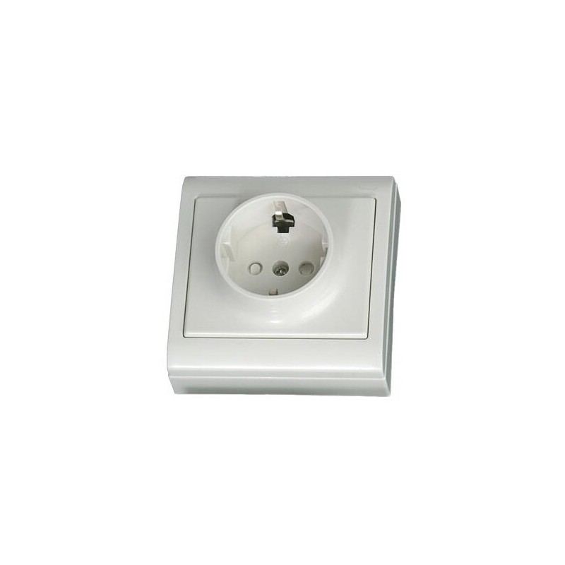 0200498 BASE SCHUKO DE SUPERFICIE BLANCA