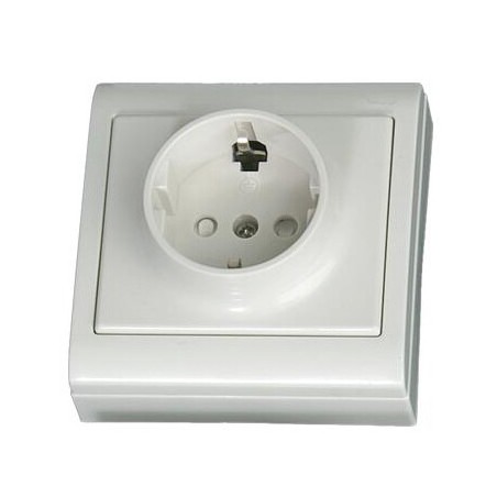 0200498 BASE SCHUKO DE SUPERFICIE BLANCA
