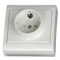0200498 BASE SCHUKO DE SUPERFICIE BLANCA