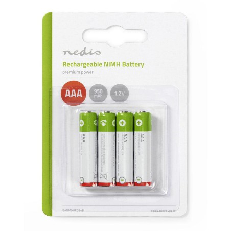 BANM9HR034B 4 x PILA RECARGABLE R3 AAA 1-2V NI-MH NEDIS