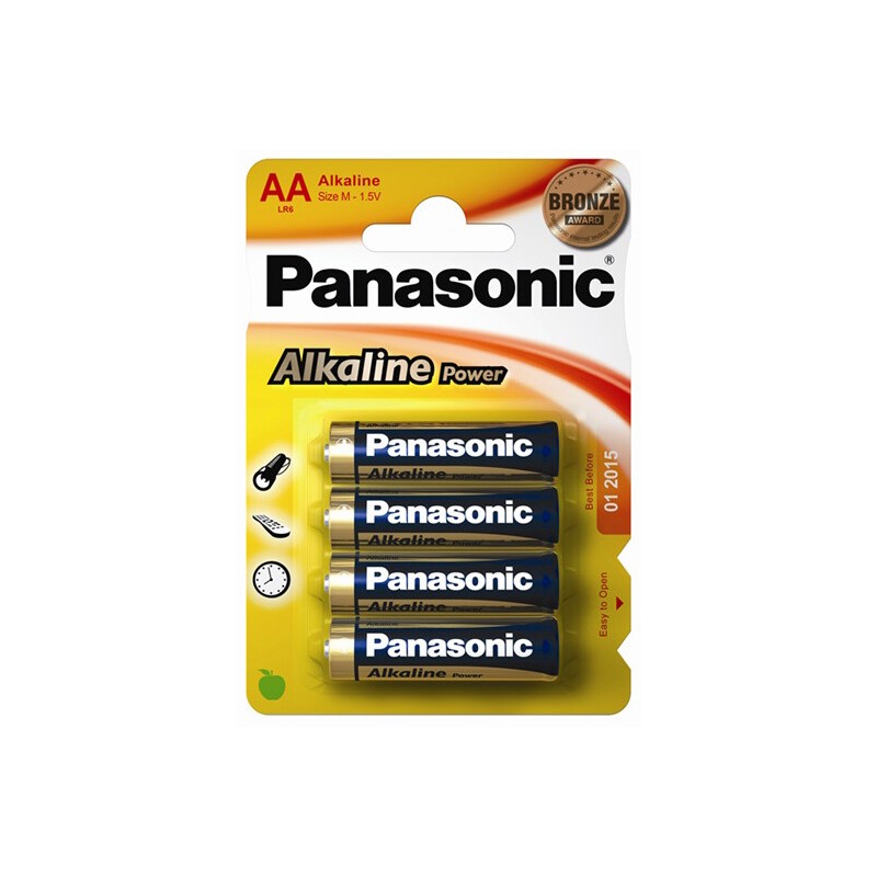 4X PILA ALKALINE POWER PANASONIC LR06 AA 1-5V