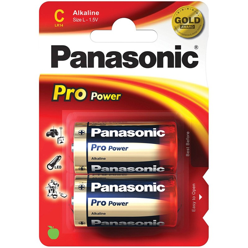 2 x PILA ALCALINA LR14 C PANASONIC PRO POWER 1-5V 2 x PILA ALCALINA LR14 C PANASONIC PRO POWER 1-5V