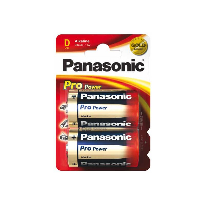 2 x PILA ALCALINA LR20 D PANASONIC PRO POWER 1-5V 2 x PILA ALCALINA LR20 D PANASONIC PRO POWER 1-5V