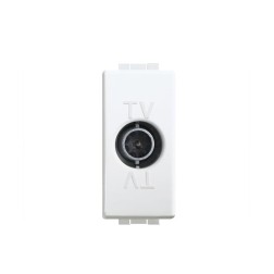 C4202P14 BASE TV-SAT INTERMEDIA 1 MODULO BLANCO LUNA