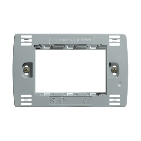 C4703 SOPORTE RECTANGULAR 3 MODULOS LUNA