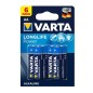 4906 BL 6ud PILA ALCALINA LR06 AA VARTA LONGLIFE